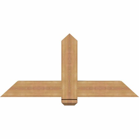 Ekena Millwork Eugene Smooth Timber Gable Bracket, Western Red Cedar, 48"W x 22"H x 5 1/2"D x 5 1/2"F, 11/12 Pitch GBW048X22X0606EUG00SWR